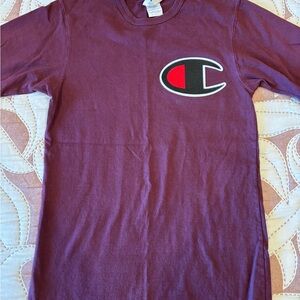 Champion Burgundy Logo Tee